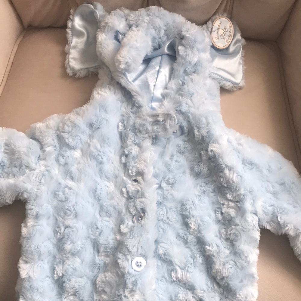 Baby’s coat. Elephant hood.